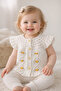 Hand Knitted Floral Baby Vest - 3