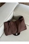 Bitter Brown Canvas Handbag - Waterproof Fabric - Tote Cloth Handbag and Shoulder Bag - 4