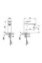 Washbasin Faucet Chrome |   Hot-Cold, Modern Design, Straight Handle, 2 Years Warranty - 8