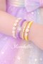 Girl's Colorful Elastic Bracelet Set – Set of 4 with Star & Smile Figures - 2