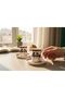 Russian Horse Patterned Porcelain 2-Person 4-Piece Coffee Cup Set - 4