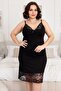 Plus Size Robe Nightgown Set Cotton Strappy Knitted Fabric Stylish Nightgown Set - 3
