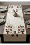 Buldan Handwork Floral Pattern Embroidered Tasseled Cotton Runner (40X130 cm) - 5