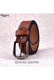 Genuine Leather Belt Men - Semi-Casual Men's Belts - Black & Brown Men’s Leather Belt for Men - 3