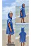 Children's Muslin Poncho, 100% Organic Oeko-Tex Certified, Whale Pattern, Pockets, Hooded - 3