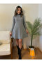    Women's Long Sleeve Turtleneck Loose Condo Acrylic Dress - 5
