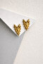 Steel Gold Heart Jeffer Earrings -Not Tarnish-