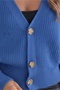Button detail knitwear blouse