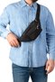 Yuppy Club Crinkle Crossbody Waist Shoulder and Sports Bag (Black and Beige) - 5