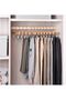 Skirt Pants Scarf Clip Hanger 8 Pieces Wooden - 2
