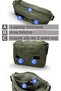 4028 Khaki Green Casual Shoulder Bag Canvas Messenger 15.6 Inch Laptop School Travel Daily Vintage Retro - 4