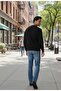 Men's Black Standard Comfortable V-Neck Knitwear Sweater - 4