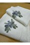 Embroidered 3D Cotton Towel with Mother and Daughter Motif - 5