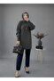 Anthracite Crew Neck Oversized Women's Knitwear Sweater Tunic - 8