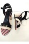 Stoned Front Thick Heeled Orthopedic Padded Women's Shoes Sandals - 3