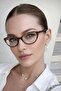 نظارات شفافة صغيرة الحجم من CAT LEOPARD FRAME مقاومة للأشعة الزرقاء ومضادة للضوء الأزرق