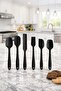 Set of 6 - Fireproof and Non-Stick Kitchen Set: Silicone Pastry Brush, Spoon and Knife Spatula