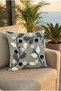 Punch Embroidery Pattern Digital Ba Printed Ri White Flower Themed 2-Piece Throw Pillow Cover - 2