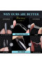 Soft Gel Nail Tips Medium Almond 552 Pcs 12 Sizes - 3