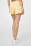 Women Embroidered Logo Basic Shorts, Yellow - 4