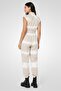 Women Yarn Dye Sleeveless Jumpsuit, Multicolor - 4
