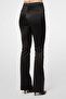 Women Regular Fit Solid Flare Pants, Black - 4