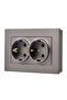 Günsan Eqona Mocha Double Grounded Socket - 2