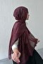 Burgundy Milena Indian Silk Shawl - 3