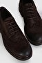 Genuine Leather Lace-Up Men's Casual Loafer Shoes Brown - 6