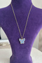 Caprea Steel Evil Eye Butterfly Chain Necklace Gold Color Tarnish Resistant Women's Necklace 40+ 5 cm - 5