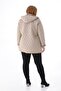 Spring Plaid Quilted Hooded Jacket Plus Size Quilted Jacket Water-Resistant - 4