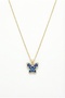 Caprea Steel Evil Eye Butterfly Chain Necklace Gold Color Tarnish Resistant Women's Necklace 40+ 5 cm - 2