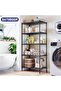 BLOOMING TIME 5-Tier Wire Storage Shelving Rack Heavy Duty Metal Organizer with Leveling Feet Adjus - 3