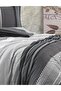 Ranforce 100% Cotton Double Duvet Cover Set Zigo Gray |   Without Sheets - 6