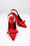 Miley Bow Detailed 9cm Heeled Women's Heeled Shoes - 4