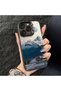 Xiaomi Redmi 14C Compatible Silicone Edge Hard Back Anti-Fall Case Mountain Peak Patterns - 7