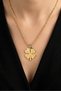 Steel 22K Evil Eye Clover Women's Necklace 60 cm |   Gold Color Non Tarnish Women Jewelry Steel Necklace