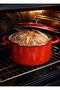 Orange Enamel Pot with Lid 5.75 Liters 26 cm Diameter Milk Yogurt Soup Jam Canning Pot
