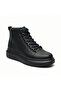 Full Black Lace-Up High-Sole Men's Sports Boots - Full Black Style Sneaker Boots Ba0713