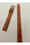 12 mm Compatible Watch Band - Genuine Leather Tan Color Crocodile Patterned Band - Silver Color Buckle, (Second Item in the Cart Is 100 Tl.) - 3
