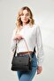 Women's Black Camel Two-Strap Shoulder and Crossbody Bag - 8