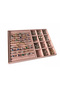 Domestic Production Berlin Model Suede Pink Hot Dog-Compartment Drawer Jewelry Display Stand