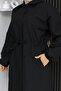 Hidden Placket Trench Coat Black 4430 - 4