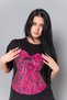 Sassy Corset Printed Relaxed Fit Black Women's Tshirt - 6