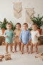 100% Cotton Long Sleeve Baby Bodysuit Snap Fastener Bodysuit Set of 4 - 2
