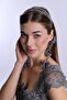 White Pearl Maternity Crown with Smoked Dangling Earrings 1012 - 2