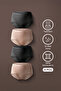 Women's Micro Tulle Gathering Slip Panties 4-Pack - Easyshape