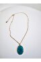 Agate Natural Stone Steel Chain Combination Necklace 45 cm - 5