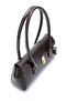 Baguette-Shaped Special Lock Pendant Detail Hilly Women's Shoulder Bag Brown - 5