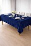 Velvet Textured Parliament Blue Color Tablecloth